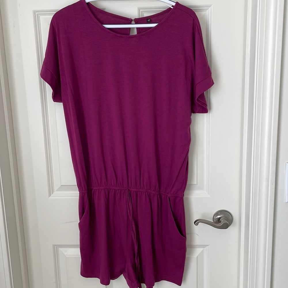 Summer Short Sleeve Jumpsuit Romper with Pockets